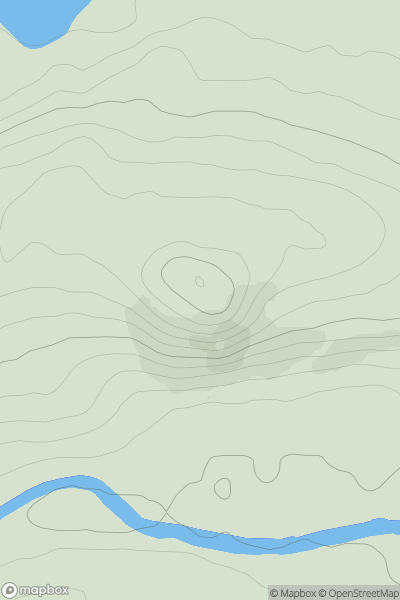 Thumbnail image for Laggan Hill [Central Scotland from Dumbarton to Montrose] showing contour plot for surrounding peak